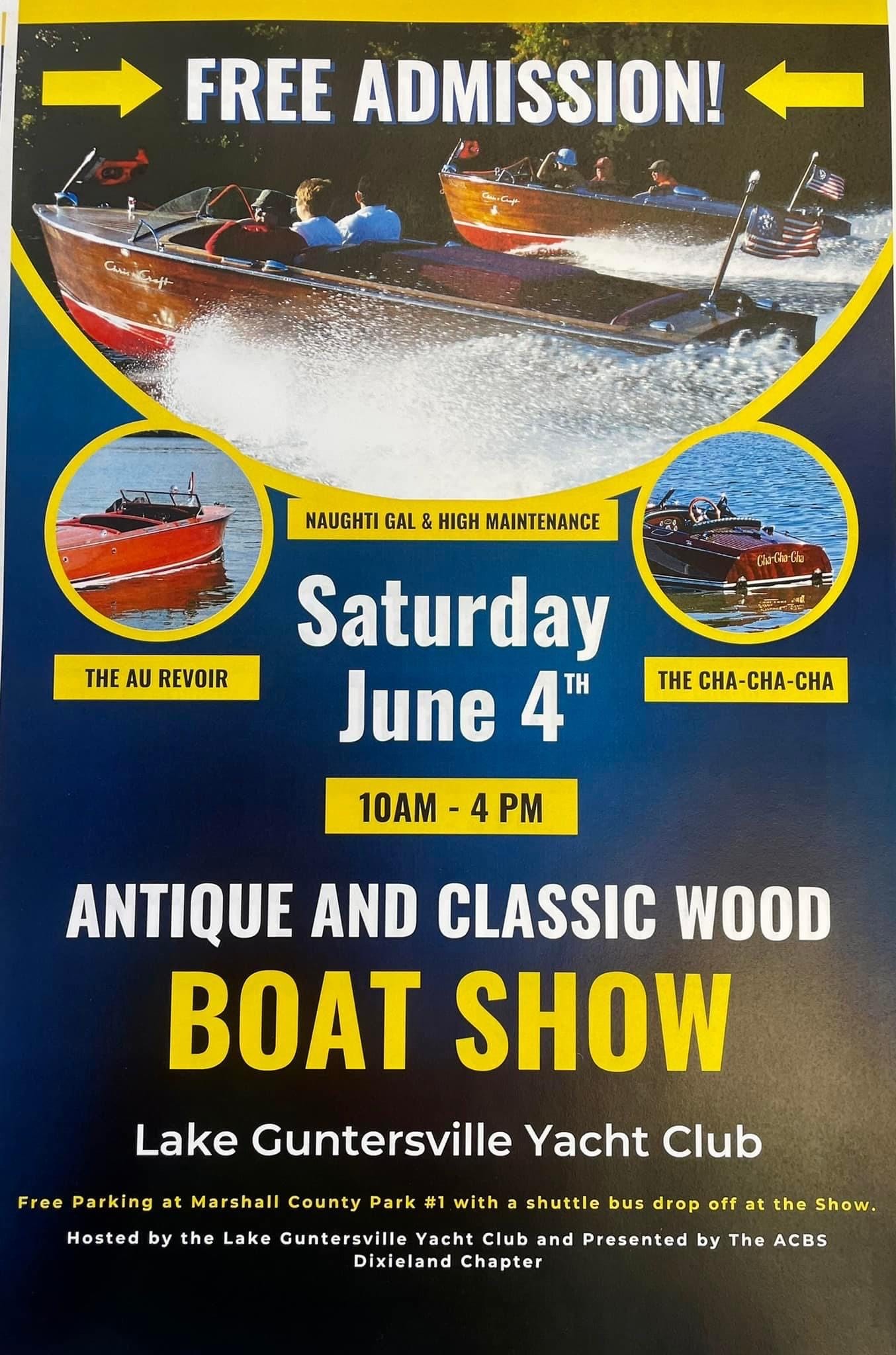 Antique & Classic Wood Boat Show, at Lake Guntersville Yacht Club