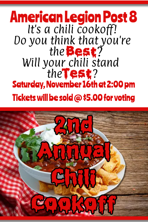 DATE: Saturday, November 16
TIME: 2:00 pm
LOCATION: American Legion Post 8, 1900 Henry St, Guntersville
DETAILS: Tickets will be sold at $5